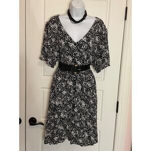 MAURICES Black & White Casual Business Boho Dress Sz XXL